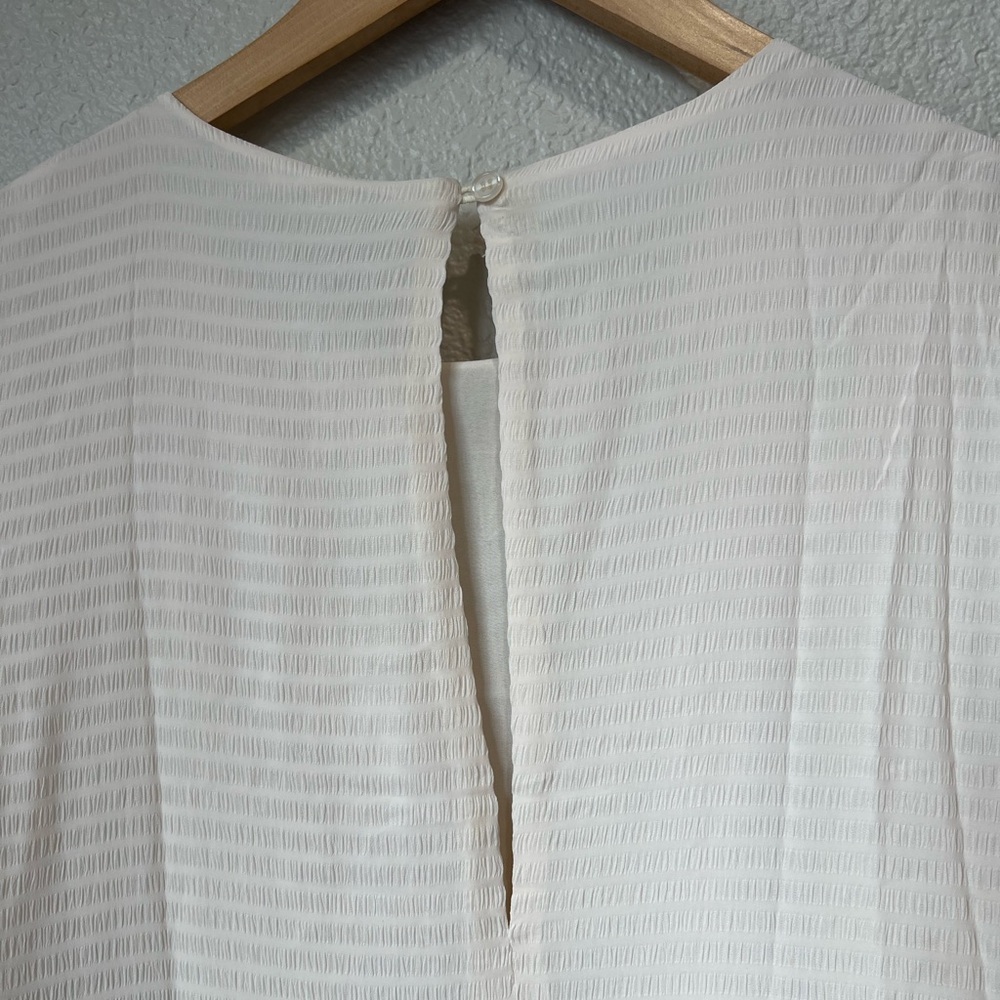 NWT Indikah Ivory Ruffle Tiered Dress, M - Picture 5 of 7